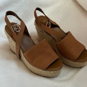Franco Sarto Tan Wedge Sandals